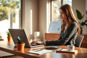 A person applying for an online loan on their laptop.