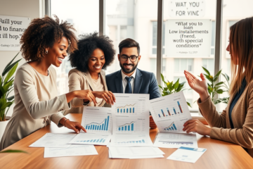 A person reviewing financing options with low installments and special conditions.