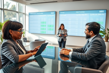 A person analyzing different financial rates on a laptop.