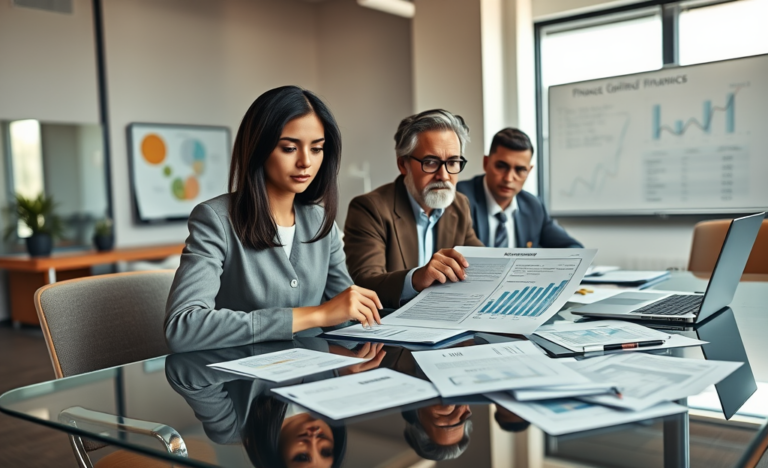 A person reviewing a contract with terms and rates.