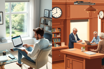 A visual representation of online and traditional loan comparisons.