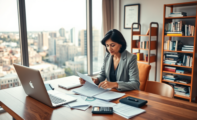 A person reviewing documents to request a loan safely.