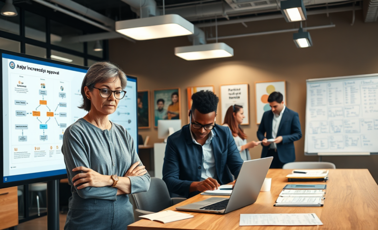 An infographic demonstrating analysis processes that enhance approval efficiency.