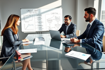 A visual representation of credit analysis and financial evaluations.