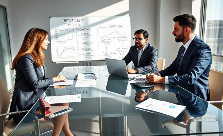 A visual representation of credit analysis and financial evaluations.